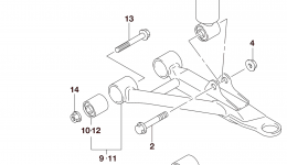 SUSPENSION ARM (LT-F400FL5 P33) for квадроцикла SUZUKI LT-F400F2015 year 