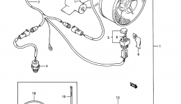 COOLING FAN (MODEL H/J/K/L/M:OPTIONAL) for квадроцикла SUZUKI QuadRunner (LT-4WD)1988 year 