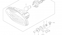 REAR COMBINATION LAMP (LT-A500XZ E33) for квадроцикла SUZUKI KingQuad (LT-A500X)2012 year 