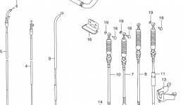 Handlebar - Cable для квадроцикла SUZUKI QuadRunner (LT-F4WD)1998 г. 