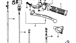 HANDLE SWITCH - CONTROL CABLE (MODEL E) for квадроцикла SUZUKI LT1251984 year 
