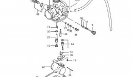 CARBURETOR (MODEL J/K) для квадроцикла SUZUKI QuadRunner (LT-F250)1996 г. 
