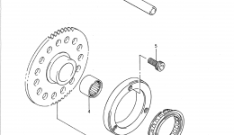 STARTER CLUTCH (MODEL J/K/L/M/N/P) для квадроцикла SUZUKI QuadRunner (LT230E)1989 г. 