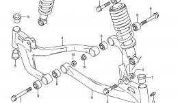 SUSPENSION ARM for квадроцикла SUZUKI QuadRunner (LT160E)1992 year 