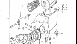 AIR CLEANER (MODEL F/G/H) for квадроцикла SUZUKI LT1851986 year 