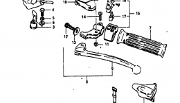 HANDLE SWITCH - CONTROL CABLE (MODEL E) for квадроцикла SUZUKI ALT1251983 year 