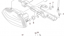 REAR COMBINATION LAMP (LT-F400FL5 P28) для квадроцикла SUZUKI LT-F400F2015 г. 