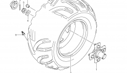 RIGHT REAR WHEEL (LT-A750XL3 E33) for квадроцикла SUZUKI KingQuad (LT-A750X)2013 year 
