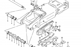 REAR SWINGING ARM (MODEL M/N) для квадроцикла SUZUKI QuadRacer (LT250R)1992 г. 