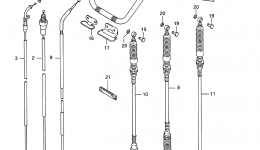 HANDLEBAR - CABLE (MODEL L/M/N/P/R/S/T) для квадроцикла SUZUKI QuadRunner (LT-F250)1993 г. 