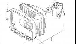 HEADLAMP (MODEL E) for квадроцикла SUZUKI LT1851985 year 