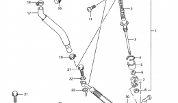 REAR MASTER CYLINDER (MODEL M/N) для квадроцикла SUZUKI QuadRacer (LT250R)1992 г. 