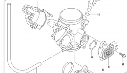 Дросельная заслонка для квадроцикла SUZUKI LT-A750X2015 г. 
