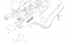 REAR FENDER (LT-A500XPL2 E33) for квадроцикла SUZUKI KingQuad (LT-A500XPZ)2012 year 