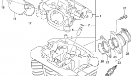 CYLINDER HEAD (LT-F400FL4 P33) for квадроцикла SUZUKI LT-F400F2014 year 