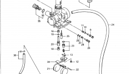 Карбюратор для квадроцикла SUZUKI QuadRunner (LT230E)1990 г. 