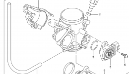 Дросельная заслонка для квадроцикла SUZUKI LT-A750XPZ2014 г. 