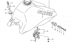 Топливный бак для квадроцикла SUZUKI LT801987 г. 