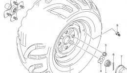 LH REAR WHEEL (LT-A750XZL4 P33) for квадроцикла SUZUKI LT-A750XZ2014 year 
