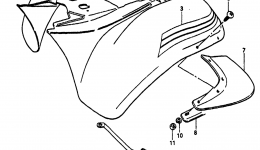 REAR FENDER (MODEL D) for квадроцикла SUZUKI ALT1251983 year 