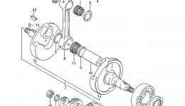 CRANKSHAFT (MODEL F/G) for квадроцикла SUZUKI QuadRacer (LT250R)1988 year 