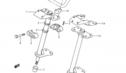 STEERING SHAFT для квадроцикла SUZUKI QuadRunner (LT-F250)1993 г. 