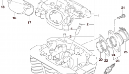 CYLINDER HEAD (LT-F400FL5 P33) для квадроцикла SUZUKI LT-F400F2015 г. 
