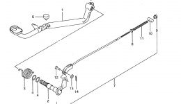 REAR BRAKE для квадроцикла SUZUKI QuadRunner (LT160E)1989 г. 
