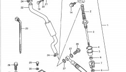 REAR MASTER CYLINDER для квадроцикла SUZUKI QuadRacer (LT500R)1989 г. 