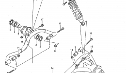 SUSPENSION ARM (2) for квадроцикла SUZUKI QuadRunner (LT-F250)1989 year 