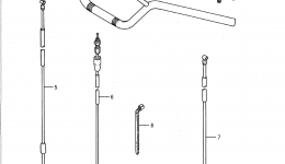 HANDLEBAR - CONTROL CABLE для квадроцикла SUZUKI QuadRacer (LT500R)1988 г. 