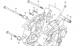 Крышка картера для квадроцикла SUZUKI QuadRunner (LT-F160)1991 г. 