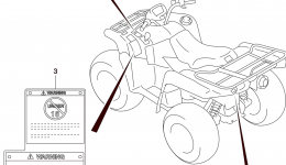 LABEL (LT-A500XL5 P28) for квадроцикла SUZUKI LT-A500X2015 year 