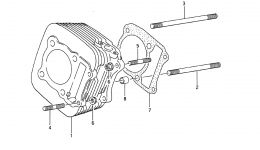 Блок цилиндров для квадроцикла SUZUKI QuadRunner (LT-F250)1993 г. 