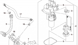 Топливный насос для квадроцикла SUZUKI LT-A400F2015 г. 