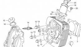 Головка блока цилиндров для квадроцикла SUZUKI KingQuad 4WD (LT-F300F)2000 г. 