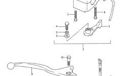 BRAKE LEVER (MODEL F/G) для квадроцикла SUZUKI QuadRacer (LT250R)1991 г. 