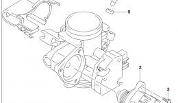 Дросельная заслонка для квадроцикла SUZUKI LT-A500XZ2015 г. 