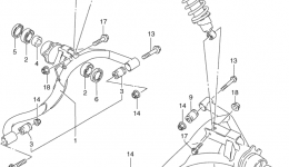 SUSPENSION ARM for квадроцикла SUZUKI KingQuad 4WD (LT-F300F)2000 year 