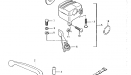 RIGHT HANDLE SWITCH (MODEL M/N/P) для квадроцикла SUZUKI QuadRunner (LT230E)1988 г. 