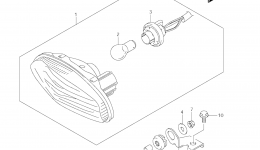 REAR COMBINATION LAMP (LT-A500XPZ L1 E33) для квадроцикла SUZUKI KingQuad (LT-A500XP)2011 г. 