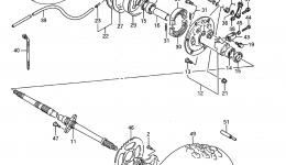 REAR WHEEL для квадроцикла SUZUKI QuadRunner (LT160E)1991 г. 
