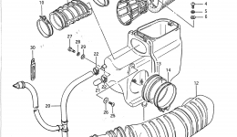 AIR CLEANER для квадроцикла SUZUKI QuadRunner (LT230E)1989 г. 