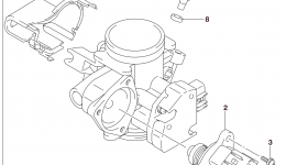Дросельная заслонка для квадроцикла SUZUKI LT-A500XPZ2015 г. 