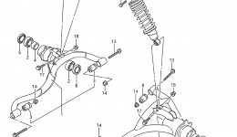 REAR SUSPENSION ARM (MODEL H) для квадроцикла SUZUKI QuadRunner (LT-4WD)1991 г. 