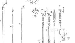 Handlebar - Cable for квадроцикла SUZUKI QuadRunner (LT-4WD)1996 year 