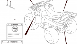LABEL (LT-A500XPL5 P33) for квадроцикла SUZUKI LT-A500XP2015 year 