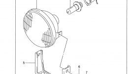 HEADLAMP for квадроцикла SUZUKI QuadRunner 2WD (LT-F250)2000 year 