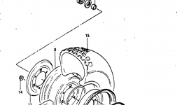 FRONT WHEEL (MODEL D) for квадроцикла SUZUKI LT1251983 year 