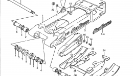 REAR SWINGING ARM (MODEL J/K/L) for квадроцикла SUZUKI QuadRacer (LT500R)1987 year 